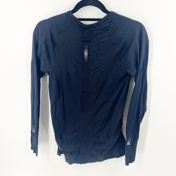 ✅ ATHLETA BLACK LONG SLEEVE RUCHED SIDES WOMEN'S TOP SIZE MEDIUM - Picture 3 of 6